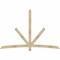 Ekena Millwork Alberta Rough Sawn Timber Gable Bracket, Douglas Fir, 96"W x 64"H x 4"D x 4"F, 16/12 Pitch GBW096X64X0404ALB00RDF - alternate 1